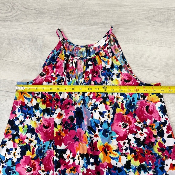 London Times Multicolor Floral Tank Top Size L - Picture 9 of 15
